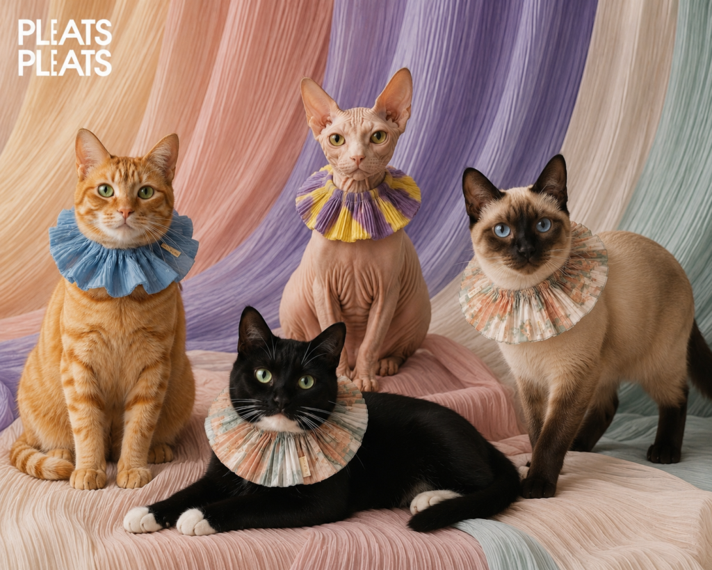Cat collar pleated