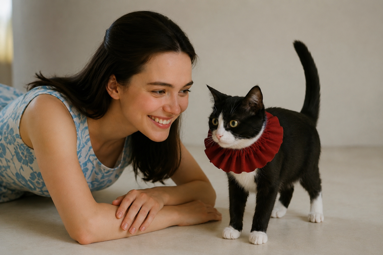 cat wearing collar
